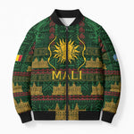 Mali Bomber Puffer Jacket Golden Sun And Mosque Patterns Retro Style