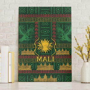 Mali Canvas Wall Art Golden Sun And Mosque Patterns Retro Style