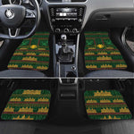 Mali Car Mats Golden Sun And Mosque Patterns Retro Style