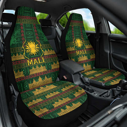 Mali Car Seat Cover Golden Sun And Mosque Patterns Retro Style