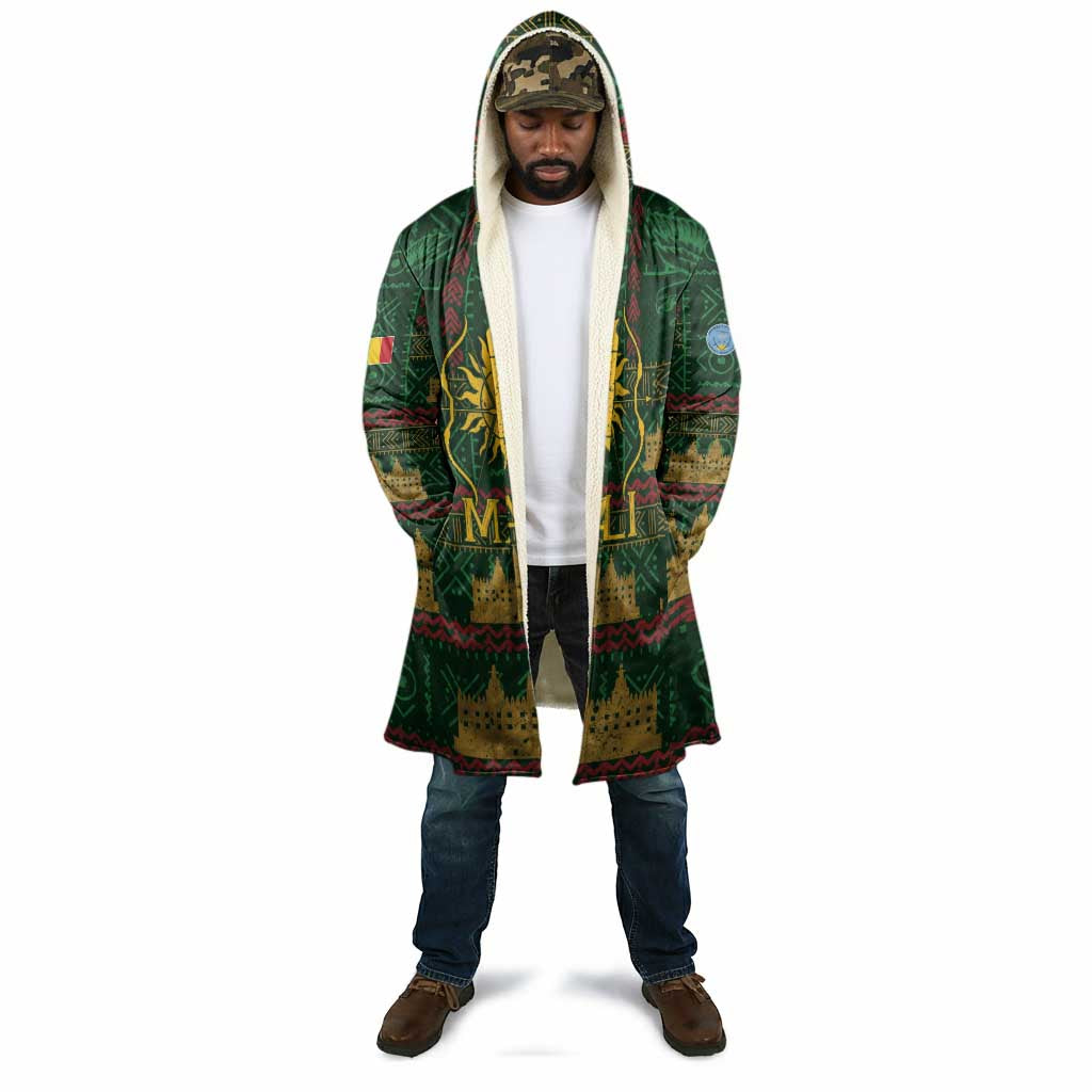 Mali Cloak Golden Sun And Mosque Patterns Retro Style
