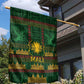 Mali Garden Flag Golden Sun And Mosque Patterns Retro Style