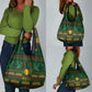 Mali Grocery Bag Golden Sun And Mosque Patterns Retro Style