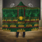 Mali Hooded Blanket Golden Sun And Mosque Patterns Retro Style