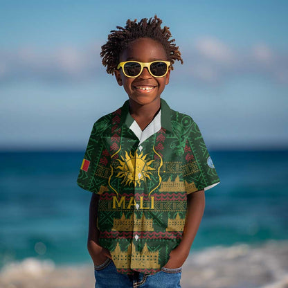 Mali Kid Hawaiian Shirt Golden Sun And Mosque Patterns Retro Style