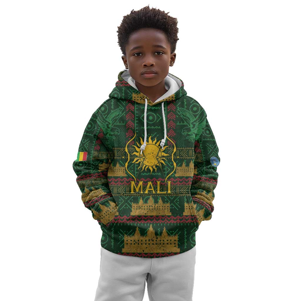 Mali Kid Hoodie Golden Sun And Mosque Patterns Retro Style