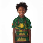 Mali Kid Polo Shirt Golden Sun And Mosque Patterns Retro Style