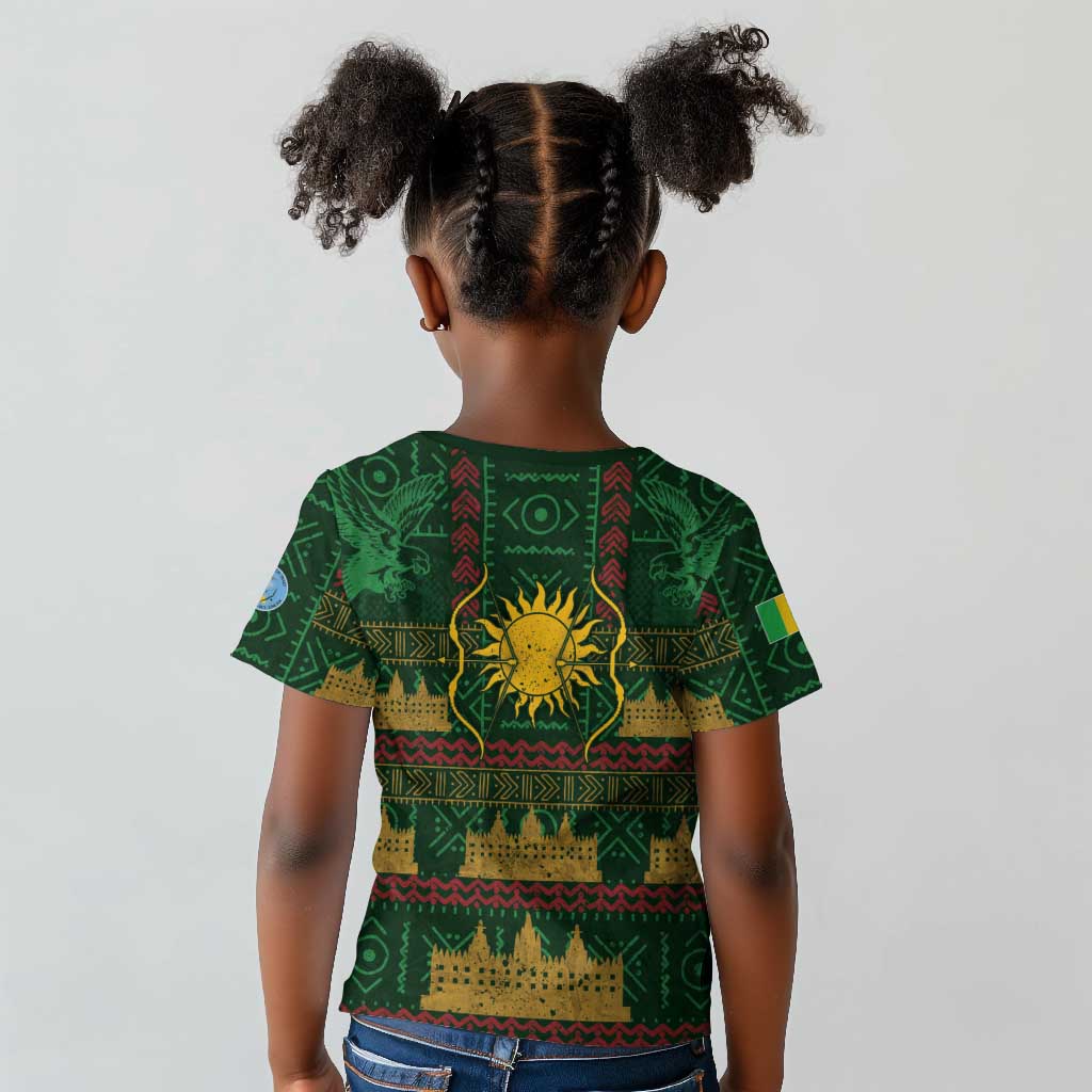 Mali Kid T shirt Golden Sun And Mosque Patterns Retro Style