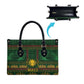 Mali Leather Bag Golden Sun And Mosque Patterns Retro Style