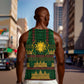 Mali Men Tank Top Golden Sun And Mosque Patterns Retro Style