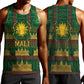 Mali Men Tank Top Golden Sun And Mosque Patterns Retro Style