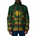 Mali Padded Jacket Golden Sun And Mosque Patterns Retro Style
