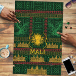 Mali Puzzle Golden Sun And Mosque Patterns Retro Style