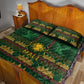 Mali Quilt Bed Set Golden Sun And Mosque Patterns Retro Style