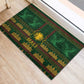 Mali Rubber Doormat Golden Sun And Mosque Patterns Retro Style