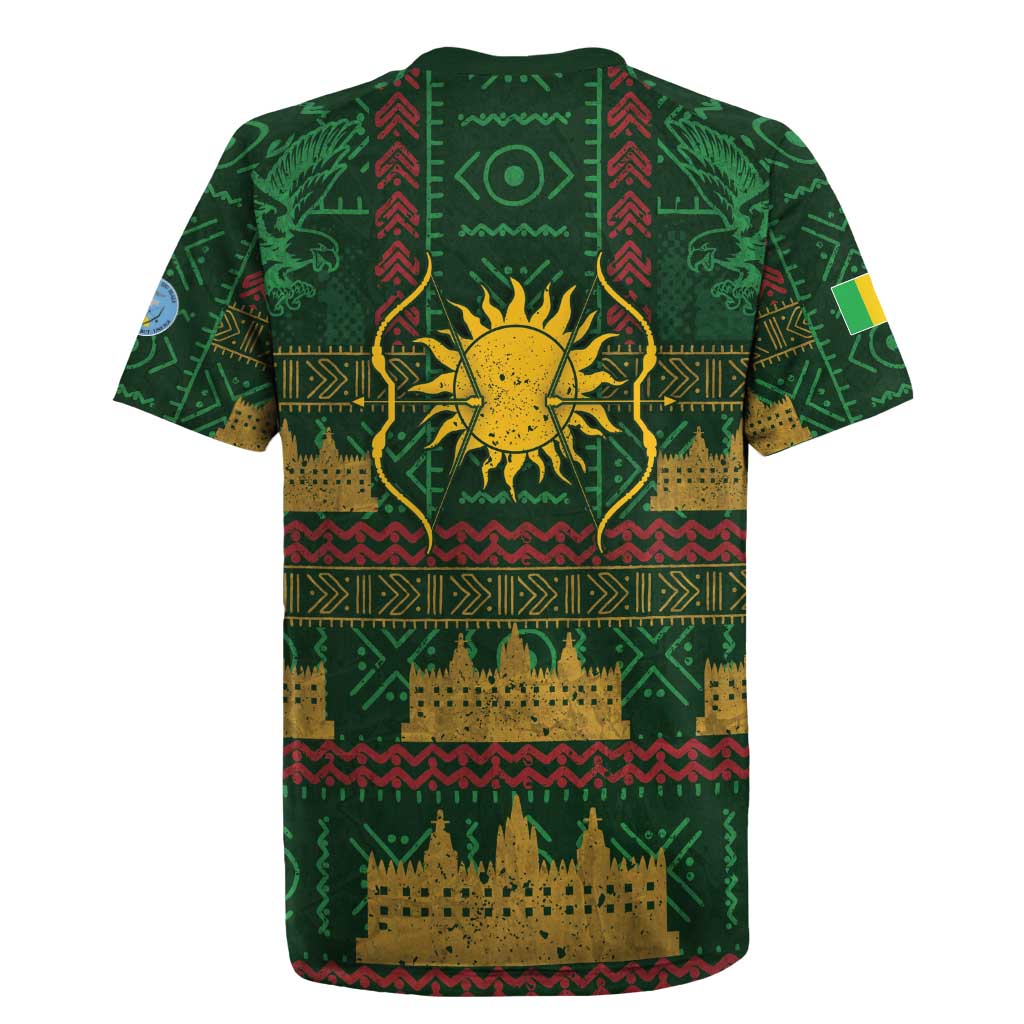 Mali Rugby Jersey Golden Sun And Mosque Patterns Retro Style