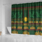 Mali Shower Curtain Golden Sun And Mosque Patterns Retro Style
