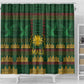 Mali Shower Curtain Golden Sun And Mosque Patterns Retro Style
