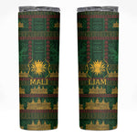 Mali Skinny Tumbler Golden Sun And Mosque Patterns Retro Style