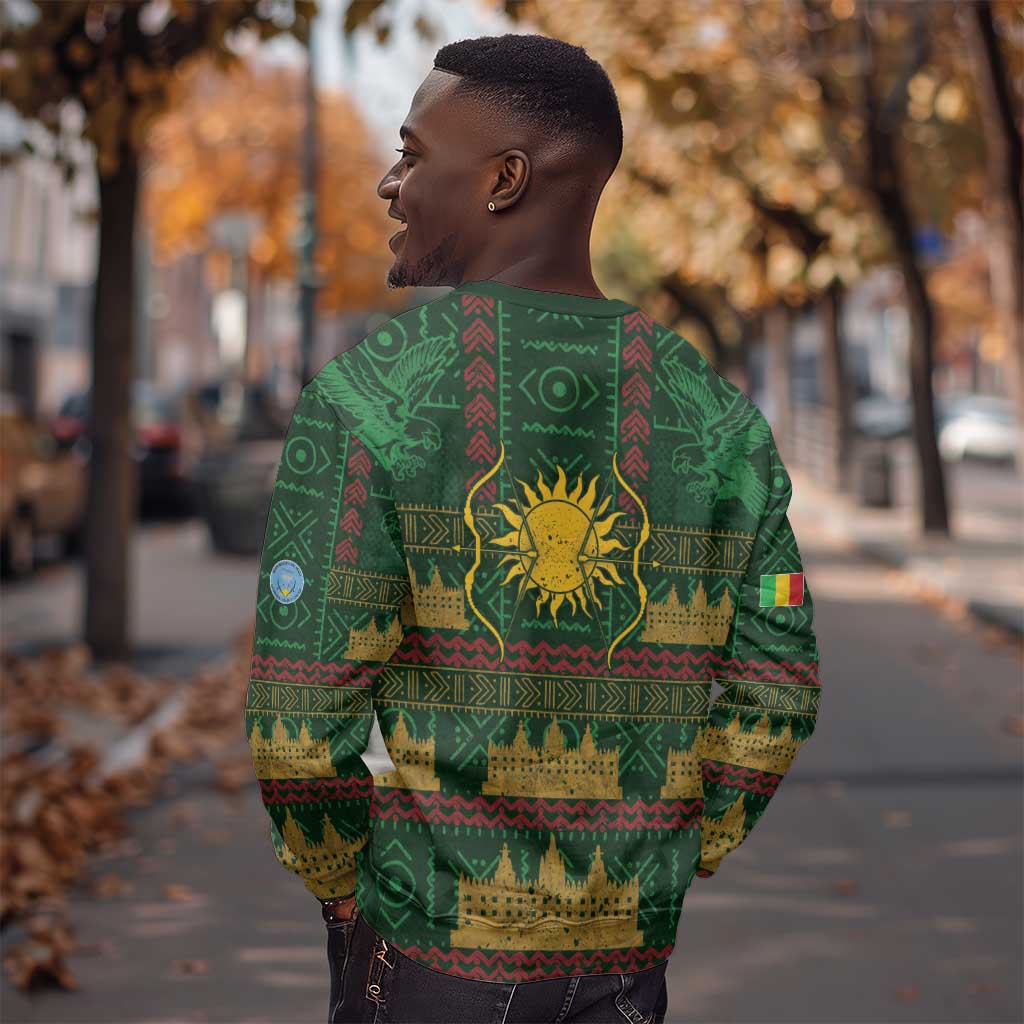 Mali Sweatshirt Golden Sun And Mosque Patterns Retro Style