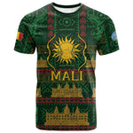 Mali T shirt Golden Sun And Mosque Patterns Retro Style