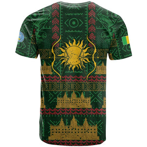 Mali T shirt Golden Sun And Mosque Patterns Retro Style