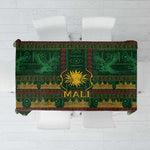 Mali Tablecloth Golden Sun And Mosque Patterns Retro Style