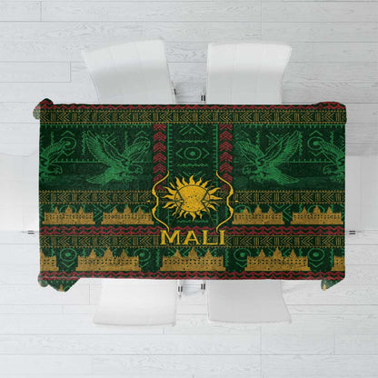 Mali Tablecloth Golden Sun And Mosque Patterns Retro Style