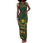 Mali Tank Maxi Dress Golden Sun And Mosque Patterns Retro Style