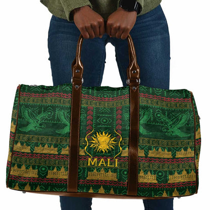 Mali Travel Bag Golden Sun And Mosque Patterns Retro Style