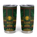 Mali Tumbler Cup Golden Sun And Mosque Patterns Retro Style