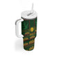 Mali Tumbler With Handle Golden Sun And Mosque Patterns Retro Style
