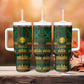 Mali Tumbler With Handle Golden Sun And Mosque Patterns Retro Style