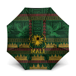 Mali Umbrella Golden Sun And Mosque Patterns Retro Style