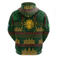 Mali Zip Hoodie Golden Sun And Mosque Patterns Retro Style