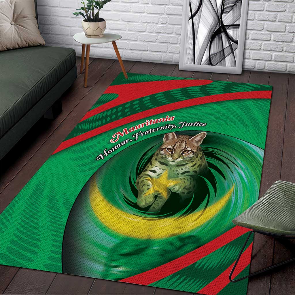 Mauritania Area Rug African Wildcat From Richat Structure