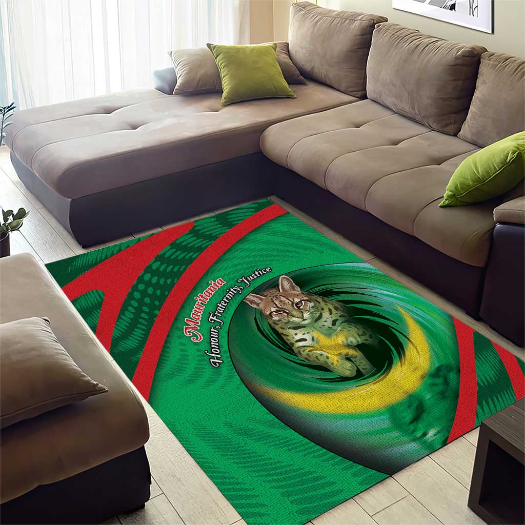 Mauritania Area Rug African Wildcat From Richat Structure