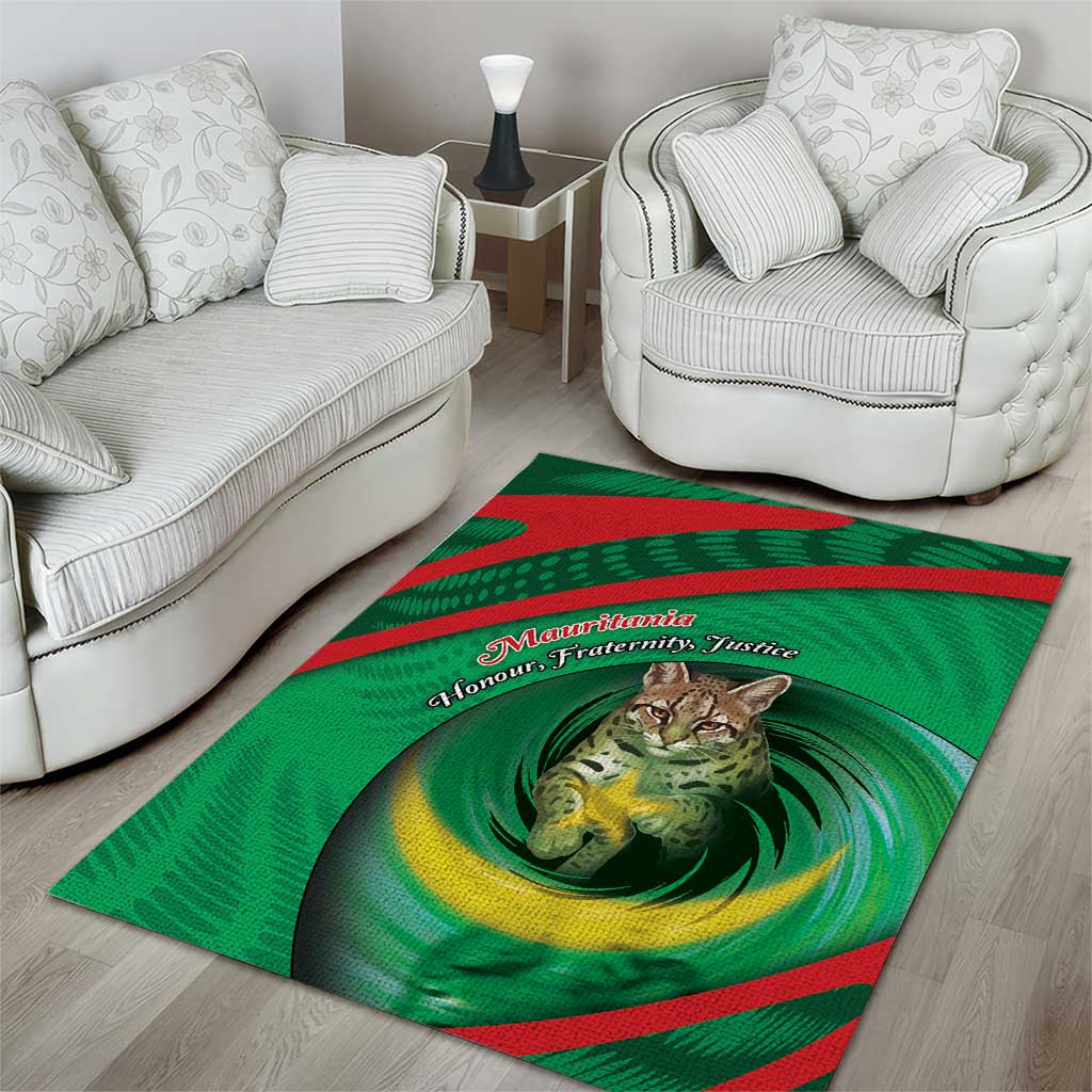 Mauritania Area Rug African Wildcat From Richat Structure