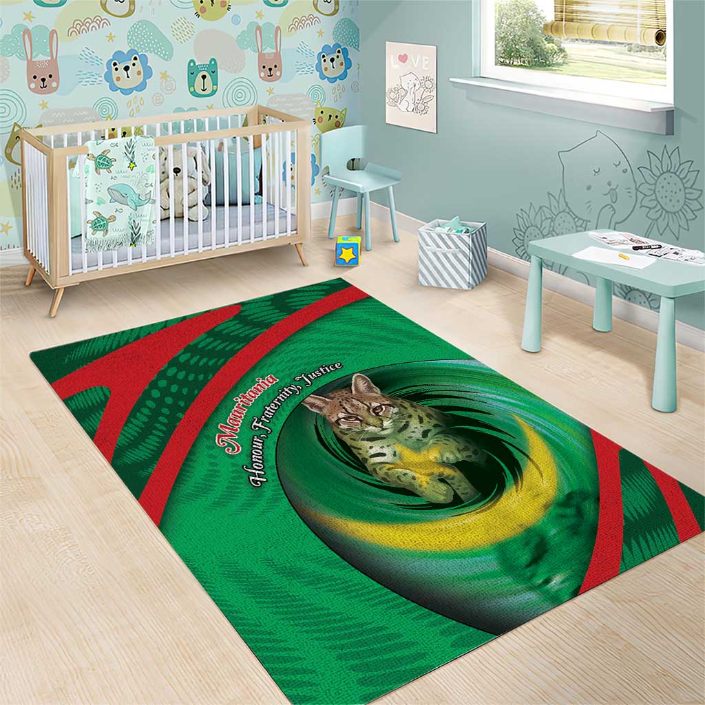 Mauritania Area Rug African Wildcat From Richat Structure