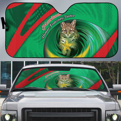 Mauritania Auto Sun Shade African Wildcat From Richat Structure