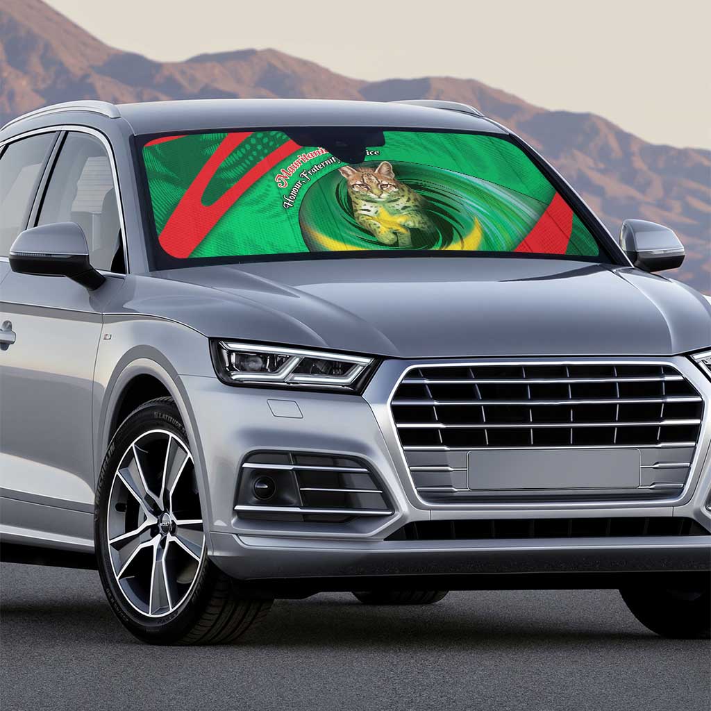 Mauritania Auto Sun Shade African Wildcat From Richat Structure