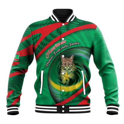 Personalized Mauritania Baseball Jacket African Wildcat From Richat Structure