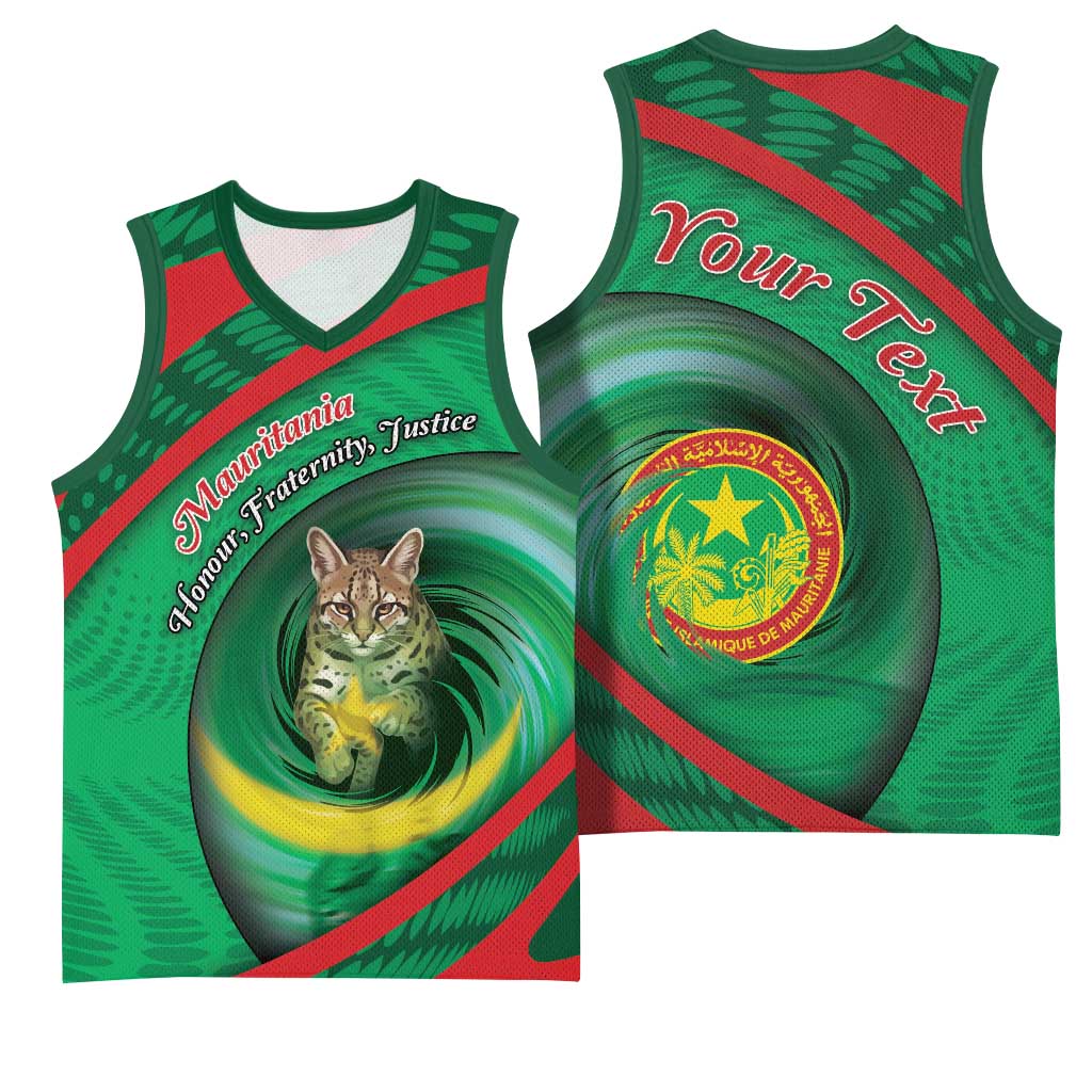 Personalized Mauritania Basketball Jersey African Wildcat From Richat Structure