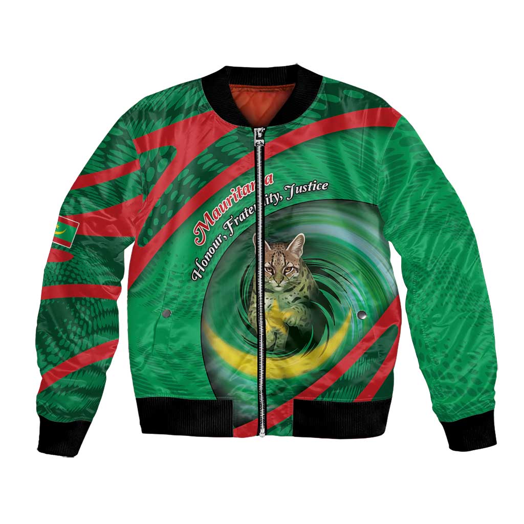Personalized Mauritania Bomber Jacket African Wildcat From Richat Structure