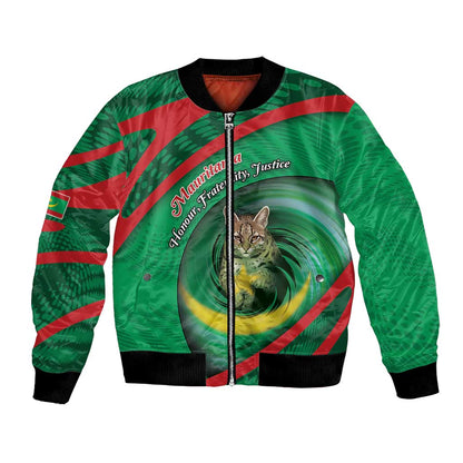 Personalized Mauritania Bomber Jacket African Wildcat From Richat Structure