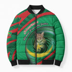 Personalized Mauritania Bomber Puffer Jacket African Wildcat From Richat Structure