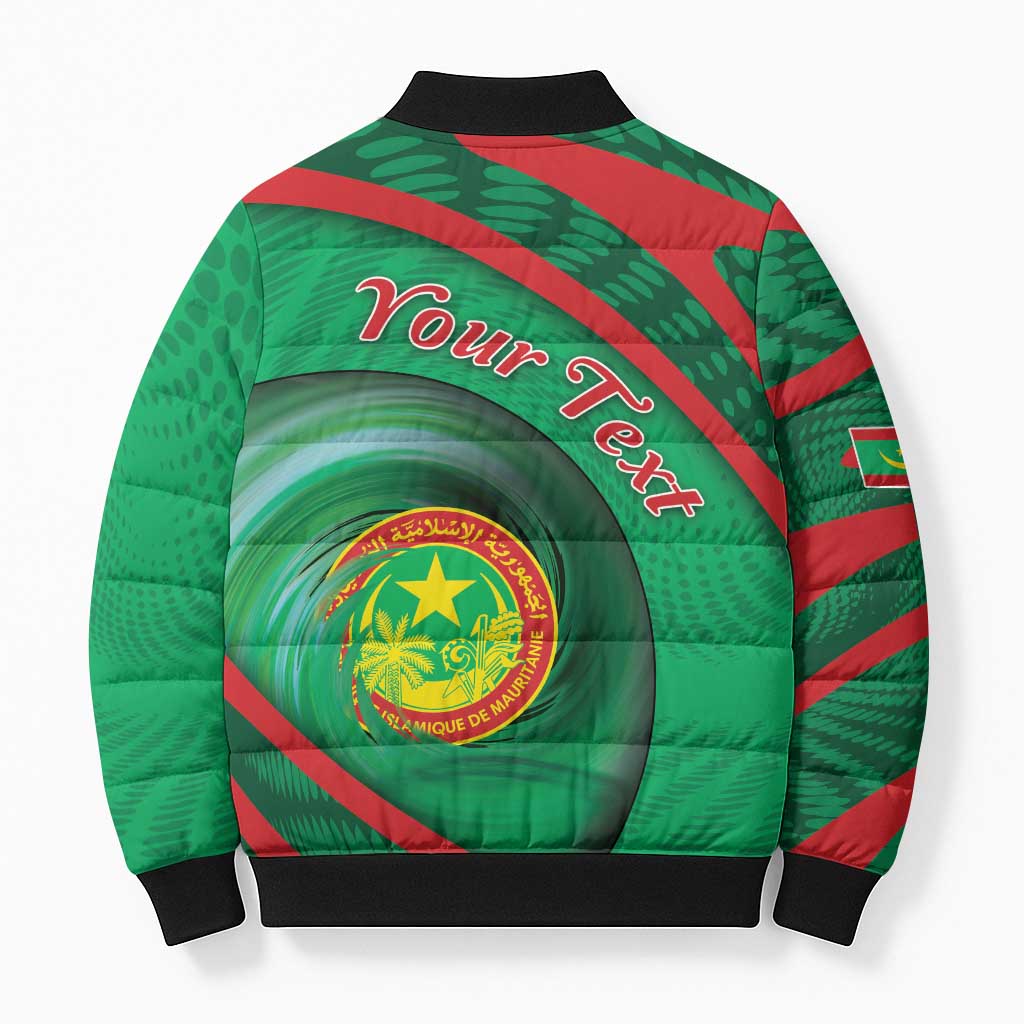Personalized Mauritania Bomber Puffer Jacket African Wildcat From Richat Structure