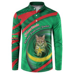 Personalized Mauritania Button Sweatshirt African Wildcat From Richat Structure