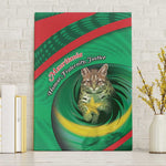 Mauritania Canvas Wall Art African Wildcat From Richat Structure