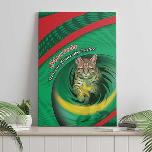 Mauritania Canvas Wall Art African Wildcat From Richat Structure